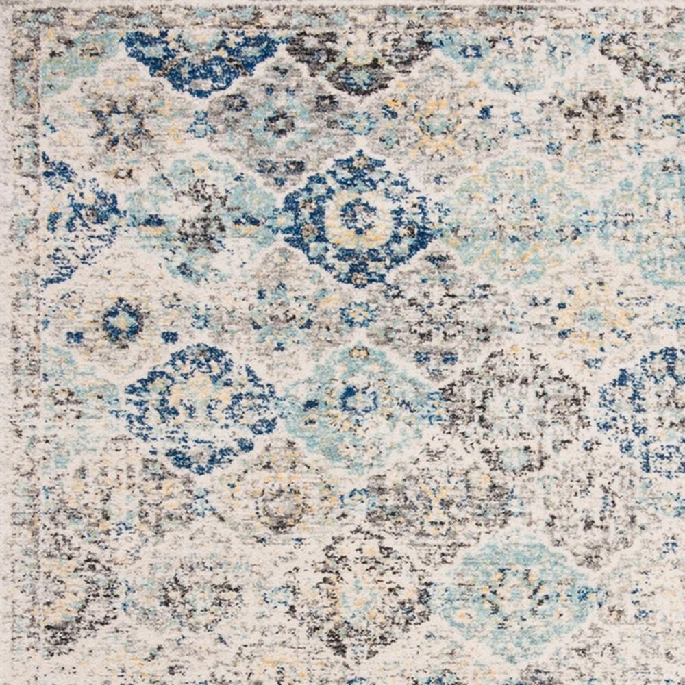 Safavieh Madison MAD611A 2&#39;3&quot; x 16&#39; Ivory and Aqua Runner, , large