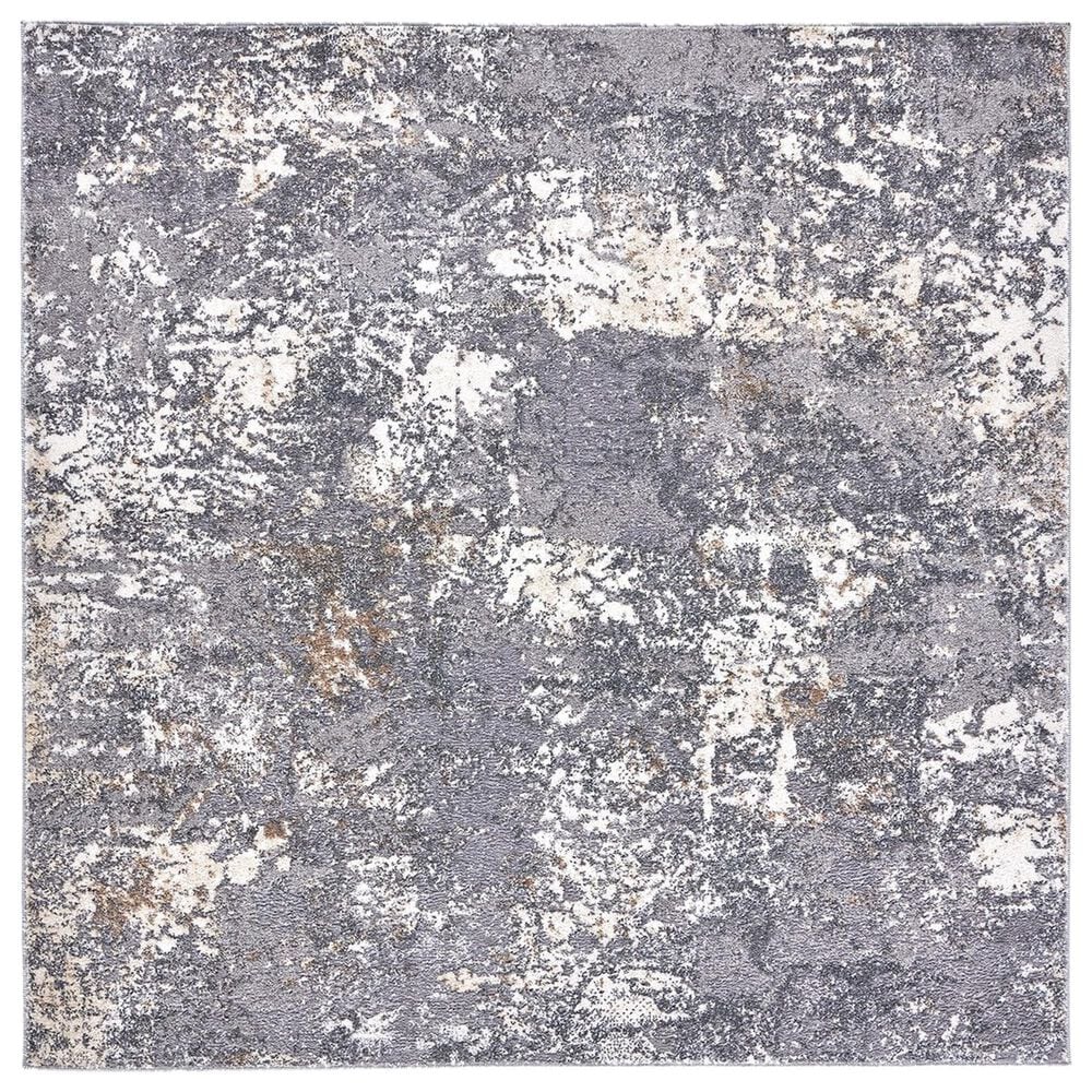 Safavieh Aston ASN715 6"7" Square Light Grey and Grey Area Rug, , large