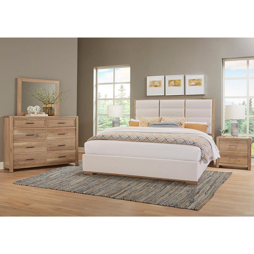Viceray Collections Crafted Oak 2-Drawer Nightstand in Bleached White, , large