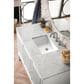 James Martin Vanities Athens 48" Single Bathroom Vanity in Glossy White with 3 cm Eternal Jasmine Pearl Quartz Top and Rectangular Sink, , large