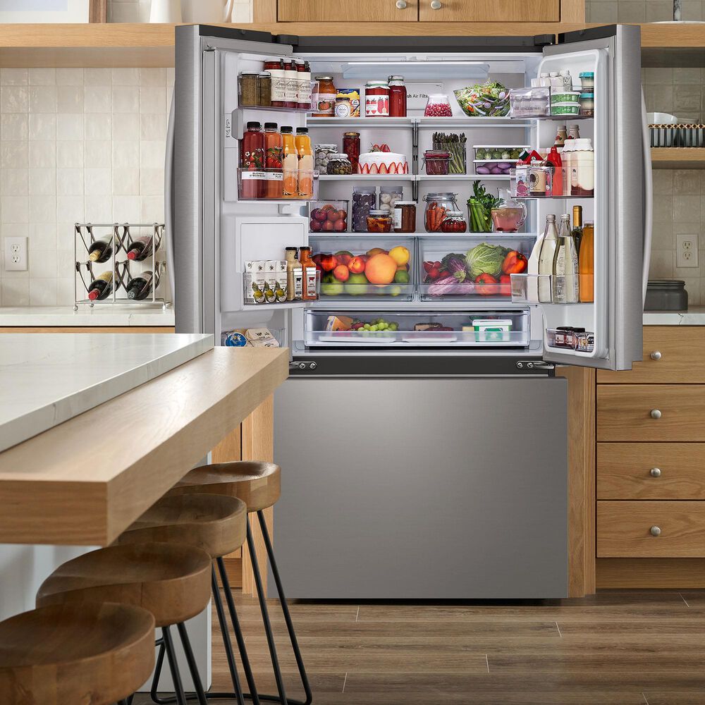 LG 26 Cu. Ft. Smart French Door Refrigerator in Stainless Steel, , large