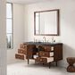 James Martin Vanities Amberly 60" Single Bathroom Vanity in Walnut with 3 cm Charcoal Soapstone Quartz Top and Rectangular Sink, , large