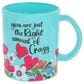 Pavilion Crazy 18 Oz Glass Mug in Teal, , large
