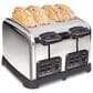 Hamilton Beach 4-Slice Classic Toaster with Sure-Toast Technology in Stainless Steel and Black, , large