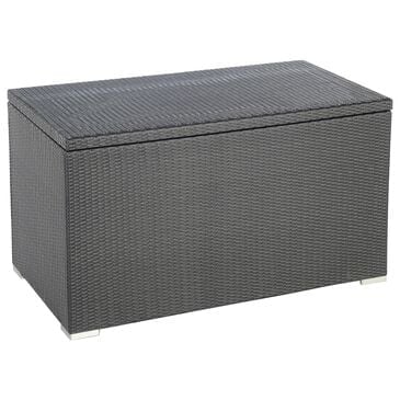 Alfresco Home Sicuro Wicker Cushion Storage Box with Hydraulic Lid in Oxford Black, , large