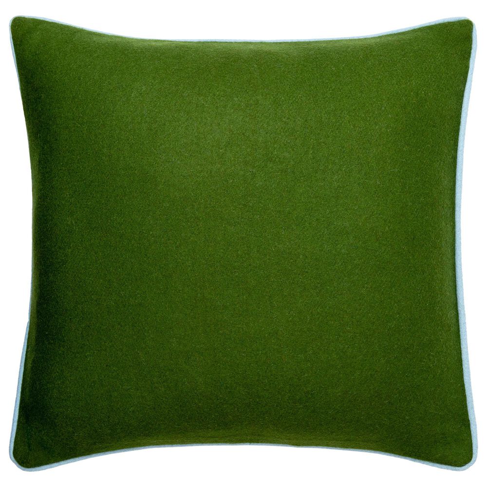 Surya Ackerly 20" Square Throw Pillow in Grass Green and Denim, , large