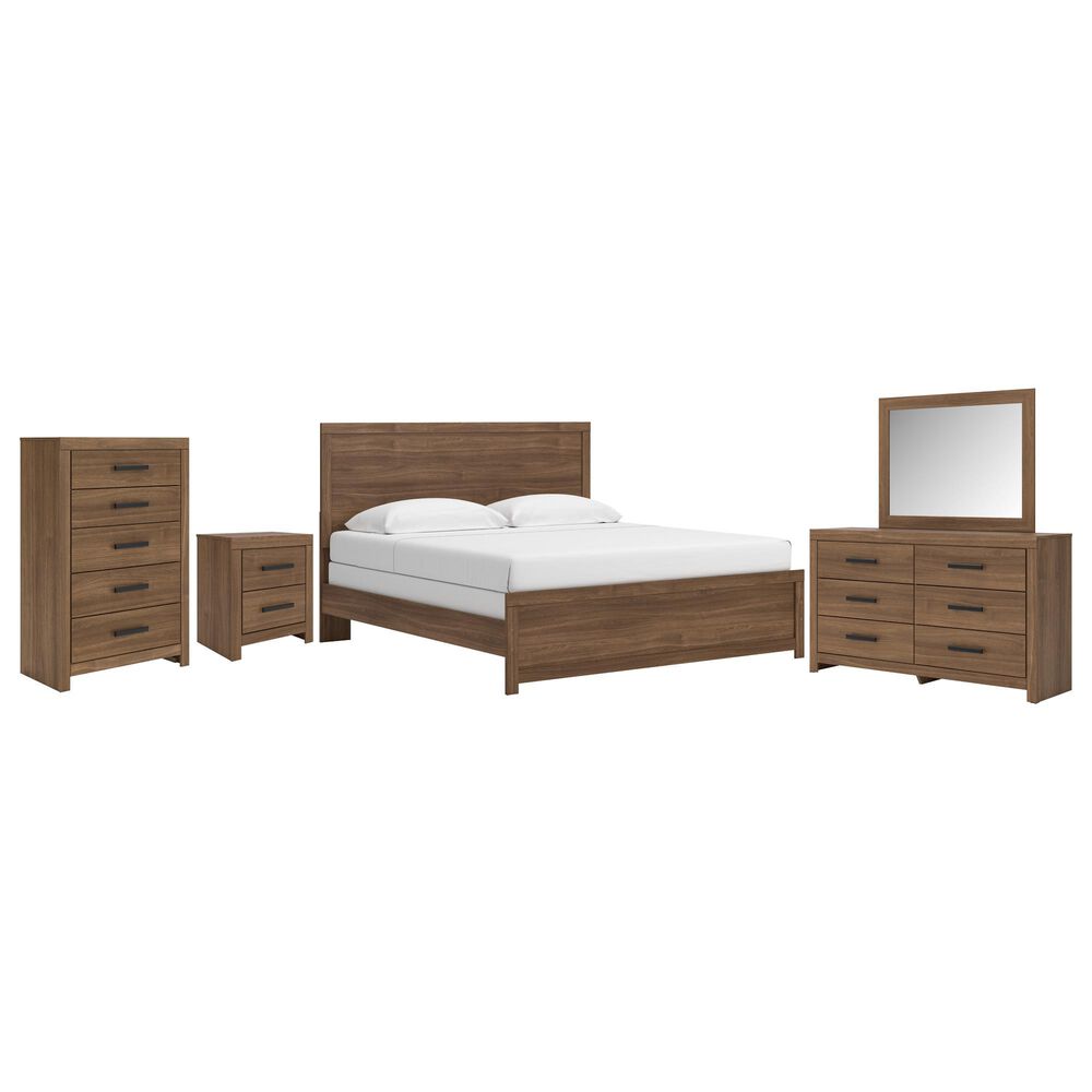 Ashley Broachmyn 5 Piece King Bedroom Set in Warm Auburn, , large