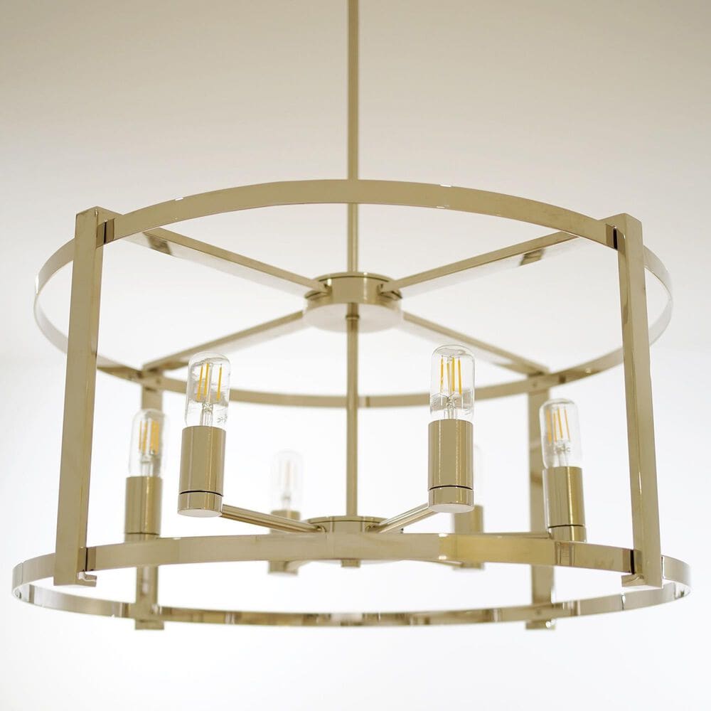Hunter Astwood 6-Light Chandelier in Polished Nickel, , large