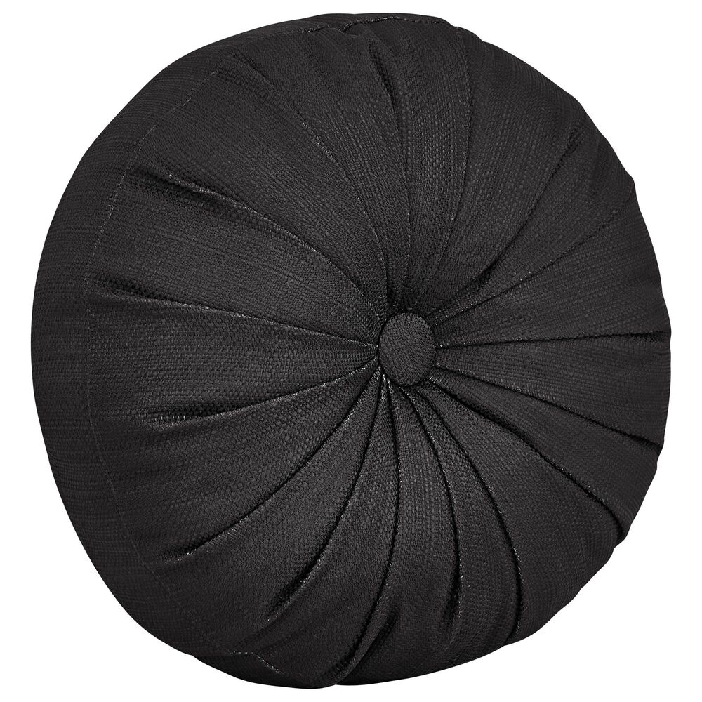 J. Queen New York Messina 15" Round Throw Pillow in Black, , large