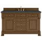 James Martin Vanities Brookfield 60" Single Bathroom Vanity in Honey Oak with 3 cm Charcoal Soapstone Quartz Top and Rectangular Sink, , large
