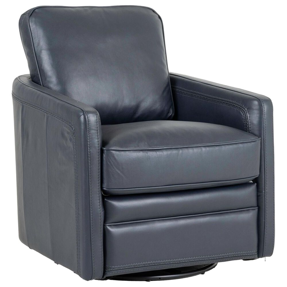 Italiano Furniture Turner Swivel Glider Chair in Blue, , large