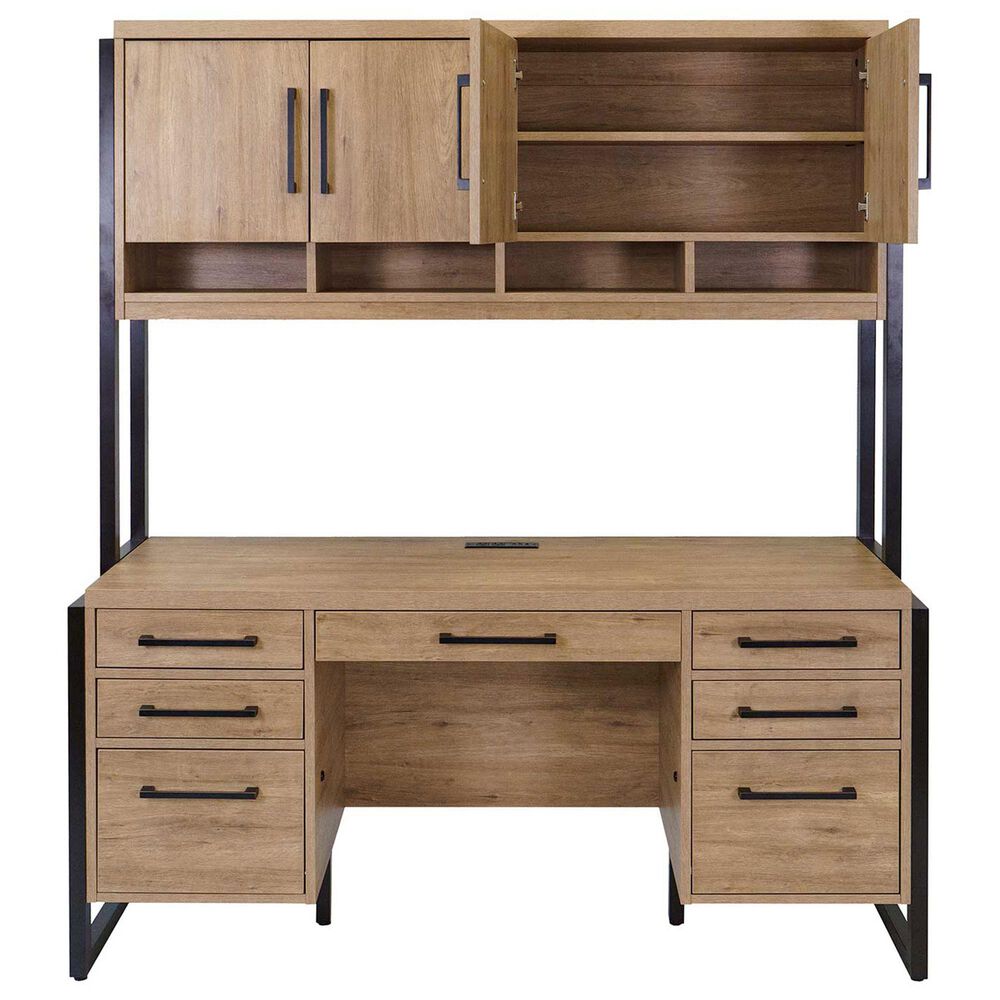 Wycliff Bay Mason Credenza with Hutch in Monarca and Black, , large