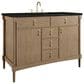 James Martin Kinnsden 48" Single Bathroom Vanity in Weathered Oak with 3 cm Phantome Eclos Top and Rectangular Sink, , large
