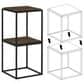 HOMLUX Cube Stackable End Table in Columbia Walnut and Black, , large