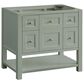 James Martin Vanities Breckenridge 36" Single Bathroom Vanity in Smokey Celadon with 3 cm Victorian Silver Quartz Top and Rectangular Sink, , large