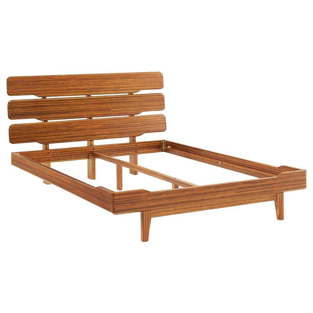 Natural Bamboo Furnishings Currant King Bedroom and Two Nightstands in Amber, , large