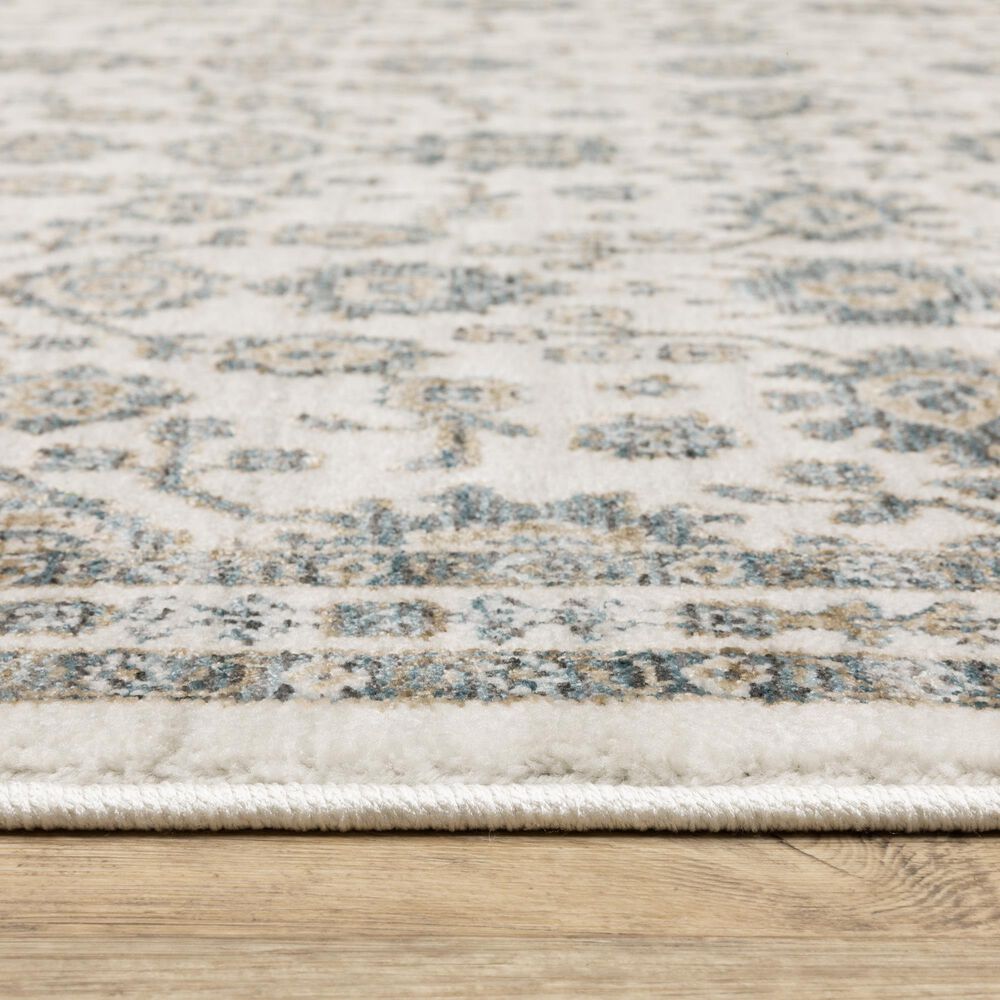 Oriental Weavers Echo Ivory and Blue 2&#39;3&quot; x 7&#39;6&quot; Runner, , large