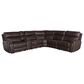 Oxford Furniture 6-Piece Leather Power Reclining Sectional in Brazil Tobacco, , large