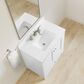 37B Claudine 30" Single Bathroom Vanity in Bright White with Glossy White Composite Stone Top and Backsplash, , large