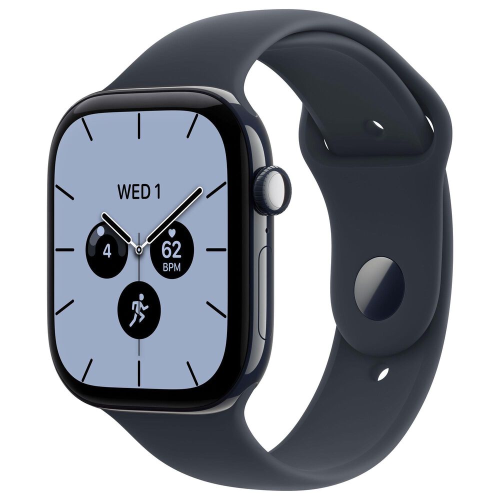 Apple Watch Series 12 (GPS + Cellular) 46mm Night Blue Ceramic Case with Navy Blue Sport Band - M/L and 2-Year AppleCare+, , large