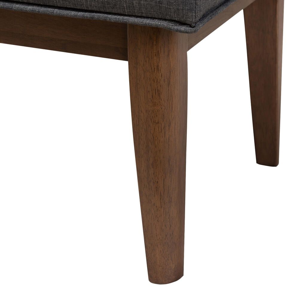 Baxton Studio Lucca Bench in Dark Grey, , large