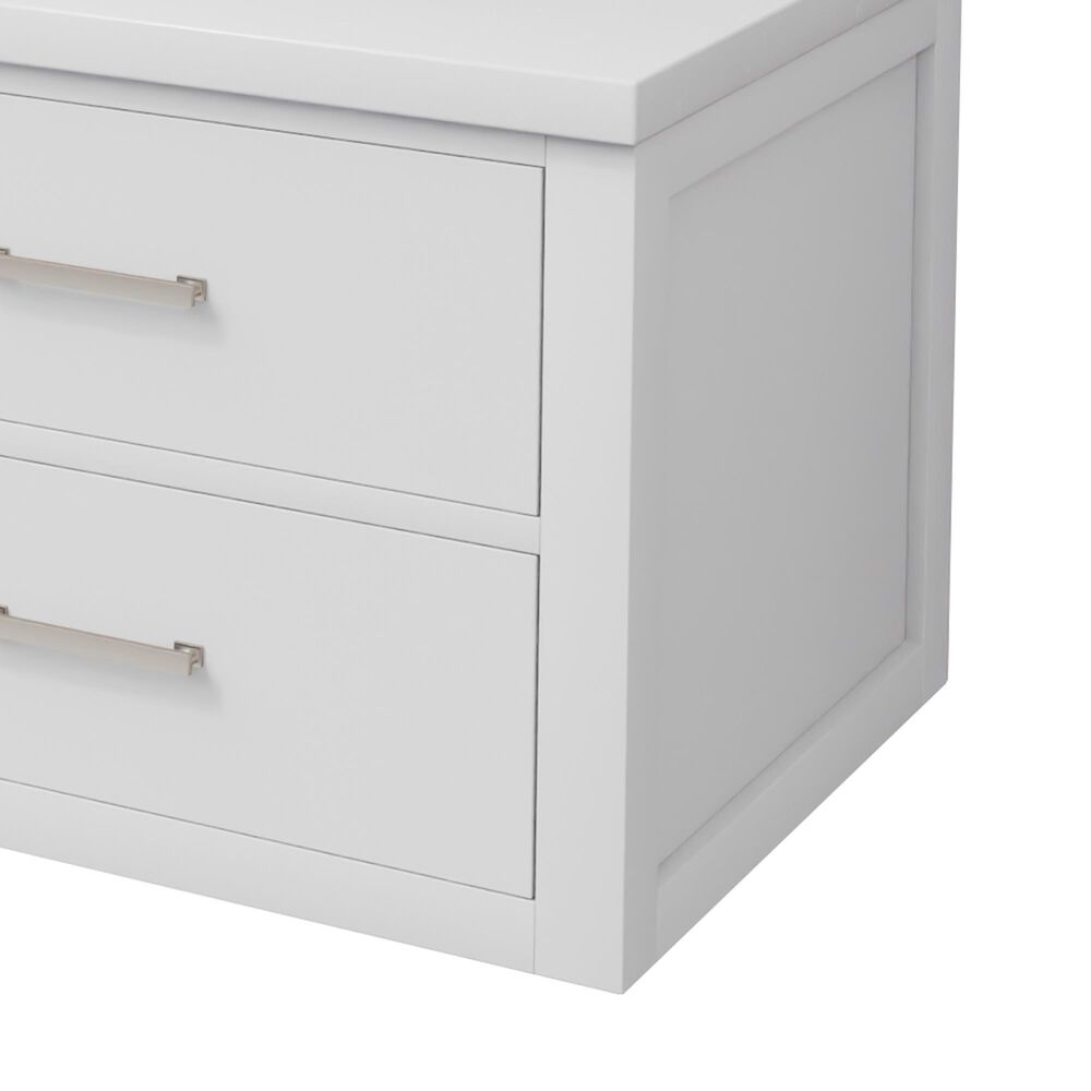 Lexora Home Castor 48" Single Bathroom Vanity in White with 2 cm White Cultured Marble Top and Rectangular Sink, , large