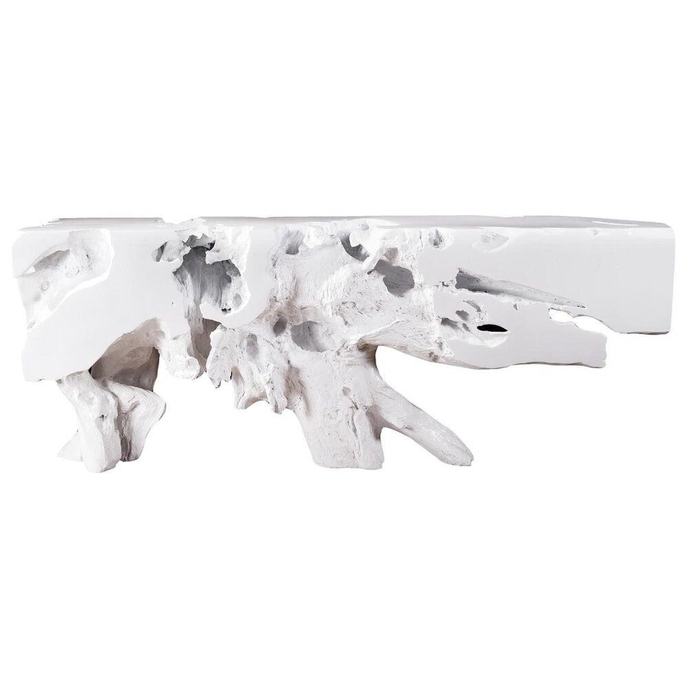 Phillips Collection Freeform Console Table in Gel Coat White, , large