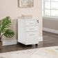OSP Home Prado 3-Drawer Mobile File Cabinet in White, , large