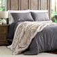 Timberlake Lavish Home Premium Faux Wolf Fur Blanket in Pearl White, , large