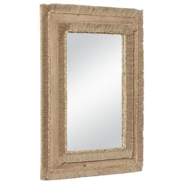 Maple and Jade 36" x 26" Wall Mirror with Frayed Edges in Brown, , large