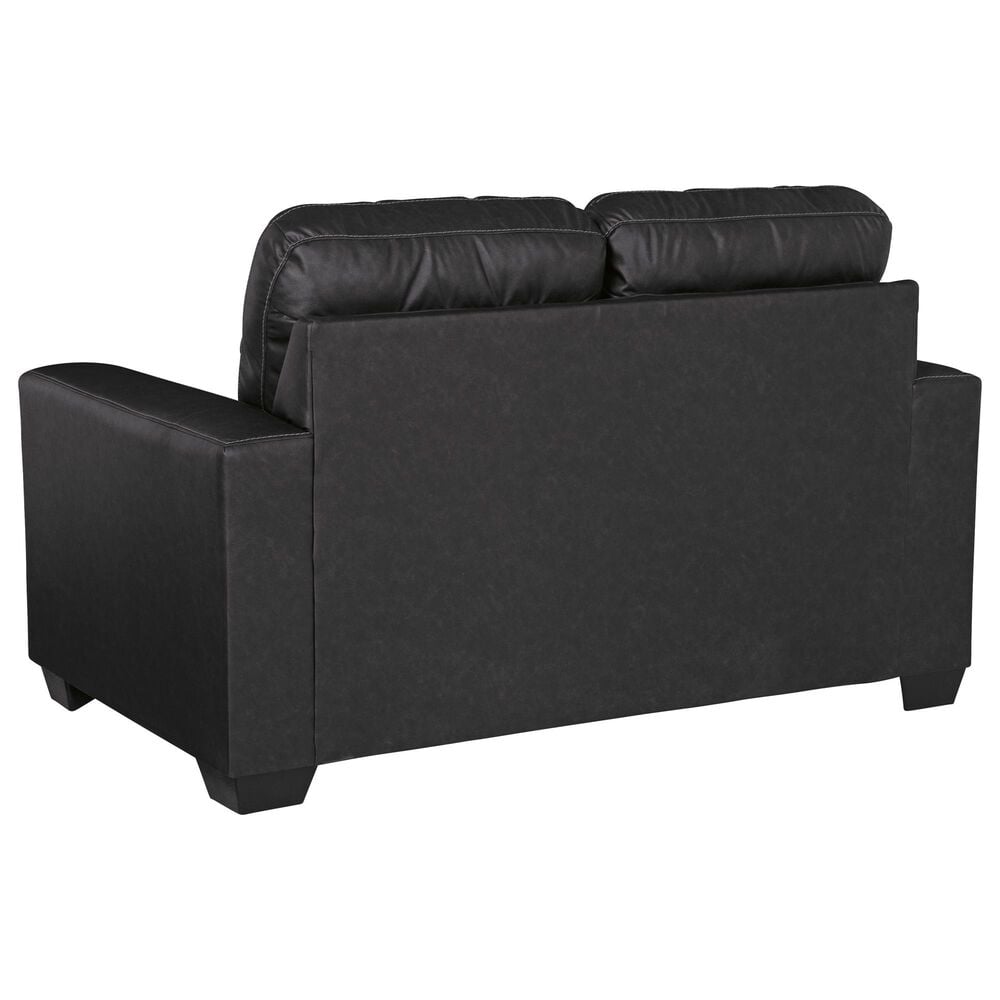 Ashley Barlin Mills Stationary Sofa and Loveseat Set in Carbon, , large