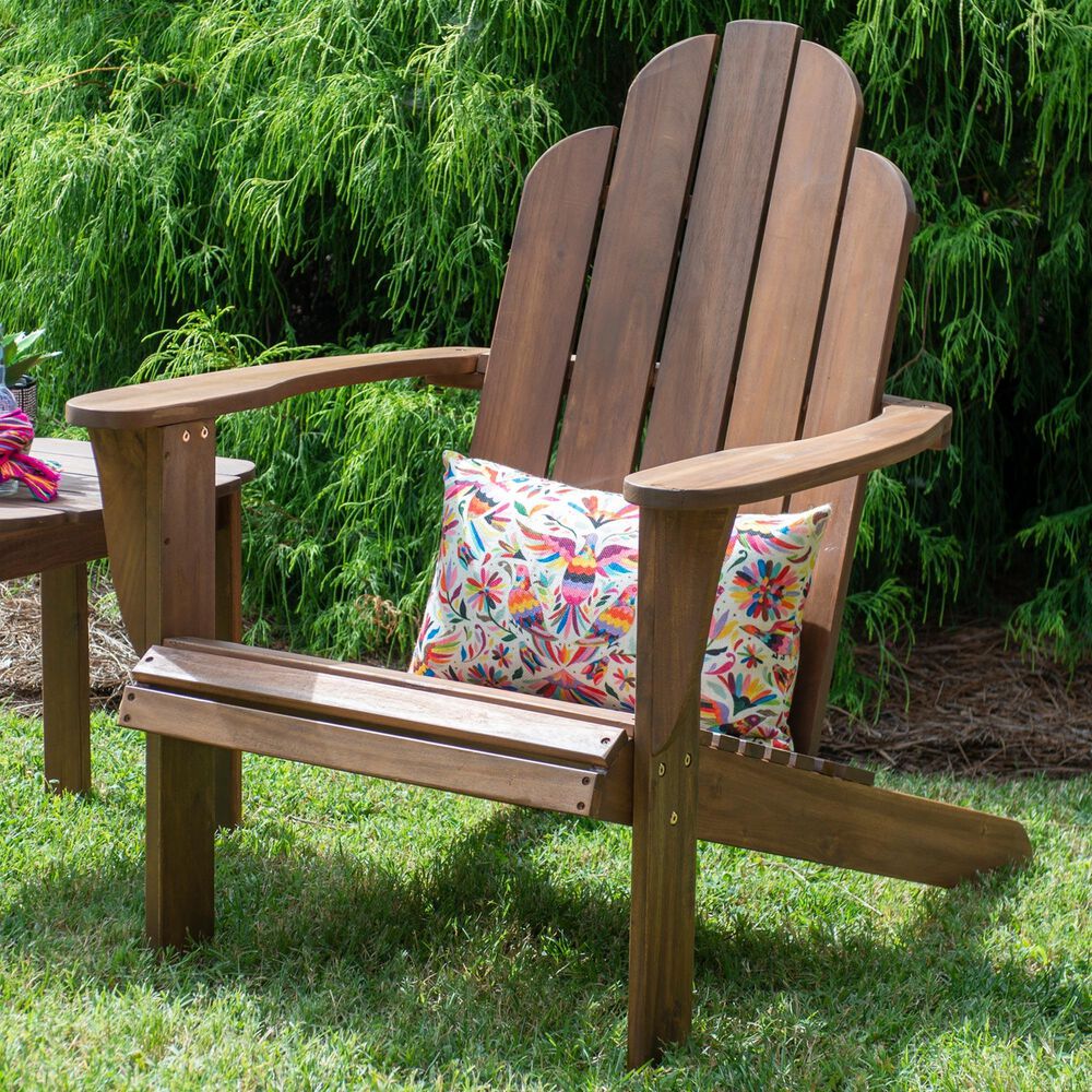 Linon Home Decor Adirondack Patio Chair in Acorn, , large