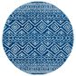 Safavieh Tulum Traditional  6"7" Round Navy and Ivory Area Rug, , large