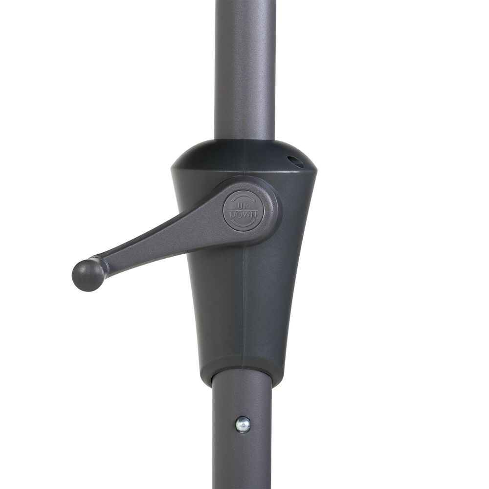 CorLiving 9&#39; Black Tilt Market Umbrella with Black Base, , large