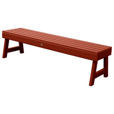 Highwood USA Weatherly 5" Picnic Backless Bench in Rustic Red, , large
