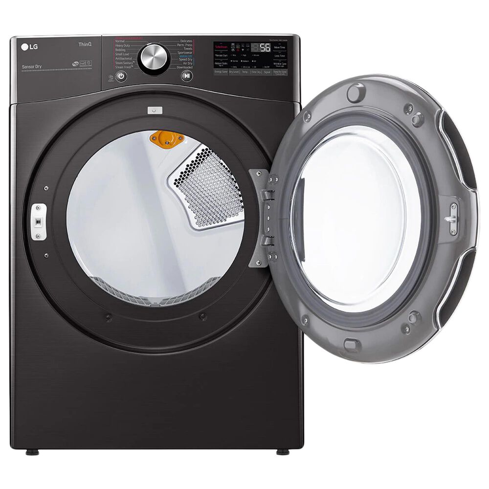 LG 5.0 Cu. Ft. Front Load Washer and 7.4 Cu. Ft. Electric Dryer with TurboWash 360 Laundry Pair in Black Steel, , large