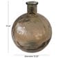 Maple and Jade Ribbed Decorative Vase in Tinted Brown, , large