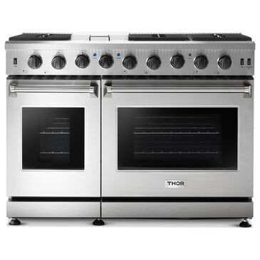 Thor Kitchen 48" Freestanding Professional Liquid Propane Range with Storage Drawer in Stainless Steel, , large
