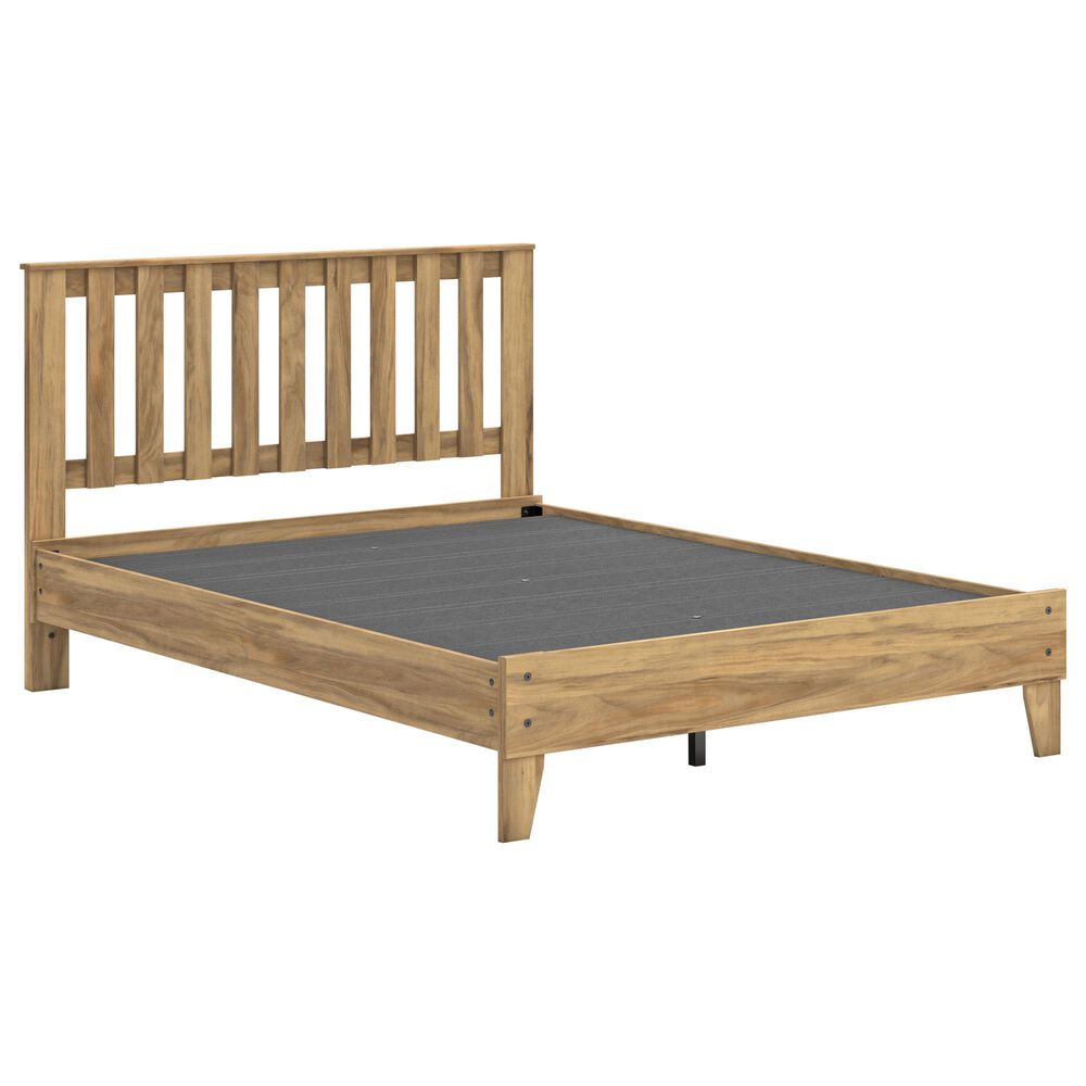 Ashley Bermacy Queen Platform Bed in Light Brown, , large