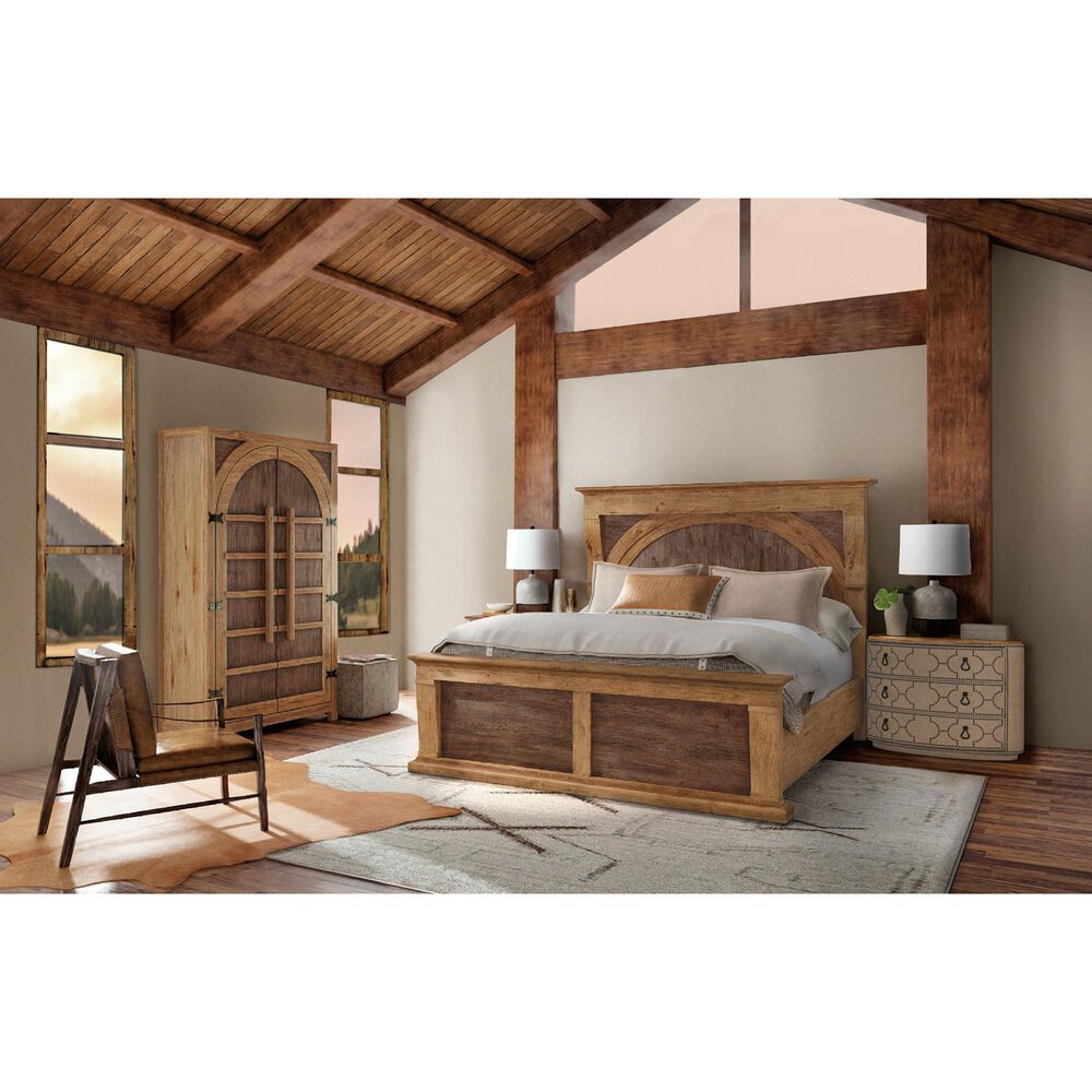 Hooker Furniture Big Sky King Mantel Bed in Vintage Natural, , large