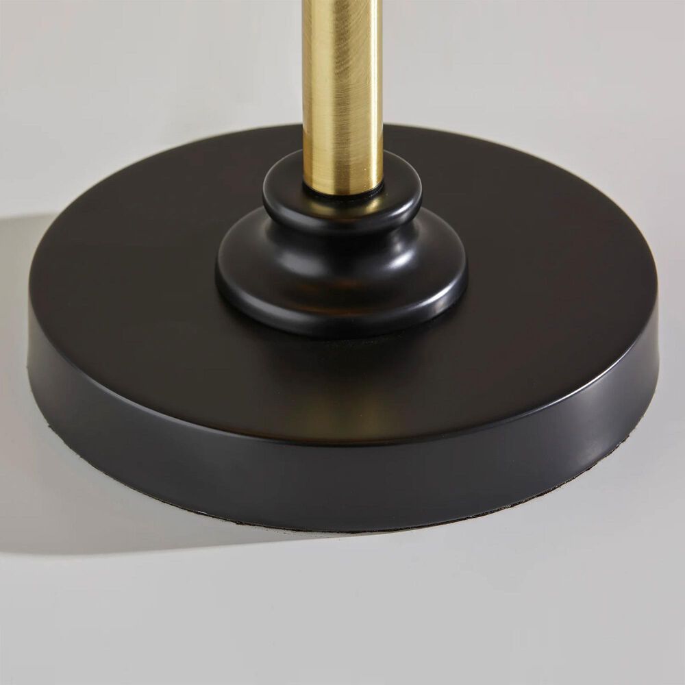Adesso Cap Floor Lamp in Black and Antique Brass, , large