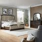 Belle Furnishings Provence Park 3-Piece Queen Upholstered Shelter Bedroom Set in Chateau Brown, , large