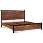 Home Trends & Design Aspen Platform King Bed in Walnut Brown and Antique Zinc, , large