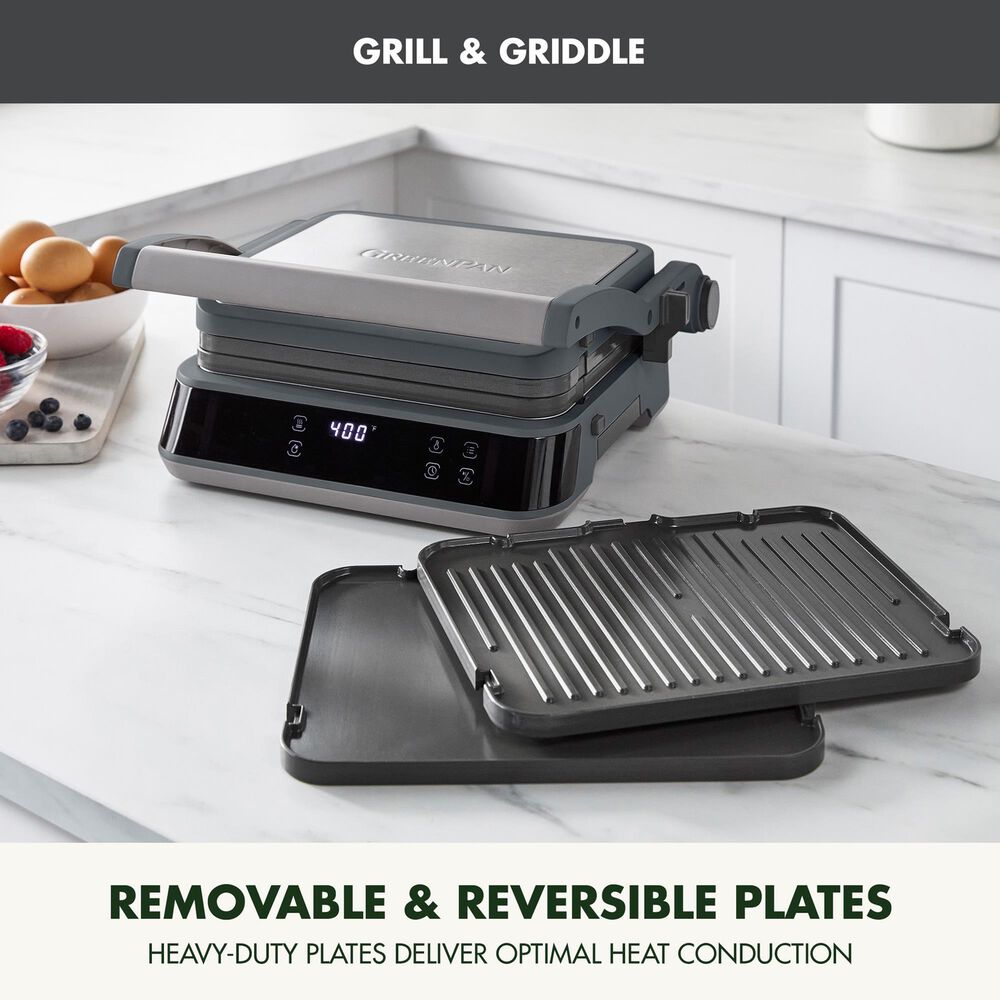 Green Pan 14.5" Advanced Contact Grill and Griddle in Graphite, , large