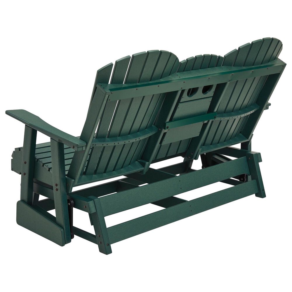Ashley Shell Beach Loveseat Glider in Green, , large