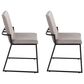 LumiSource Dutchess Side Chair with Silver Velvet Cushion in Black (Set of 2), , large