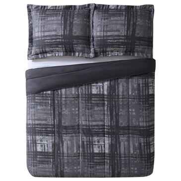 Pem America Camden 3-Piece King Comforter Set in Gray and White, , large