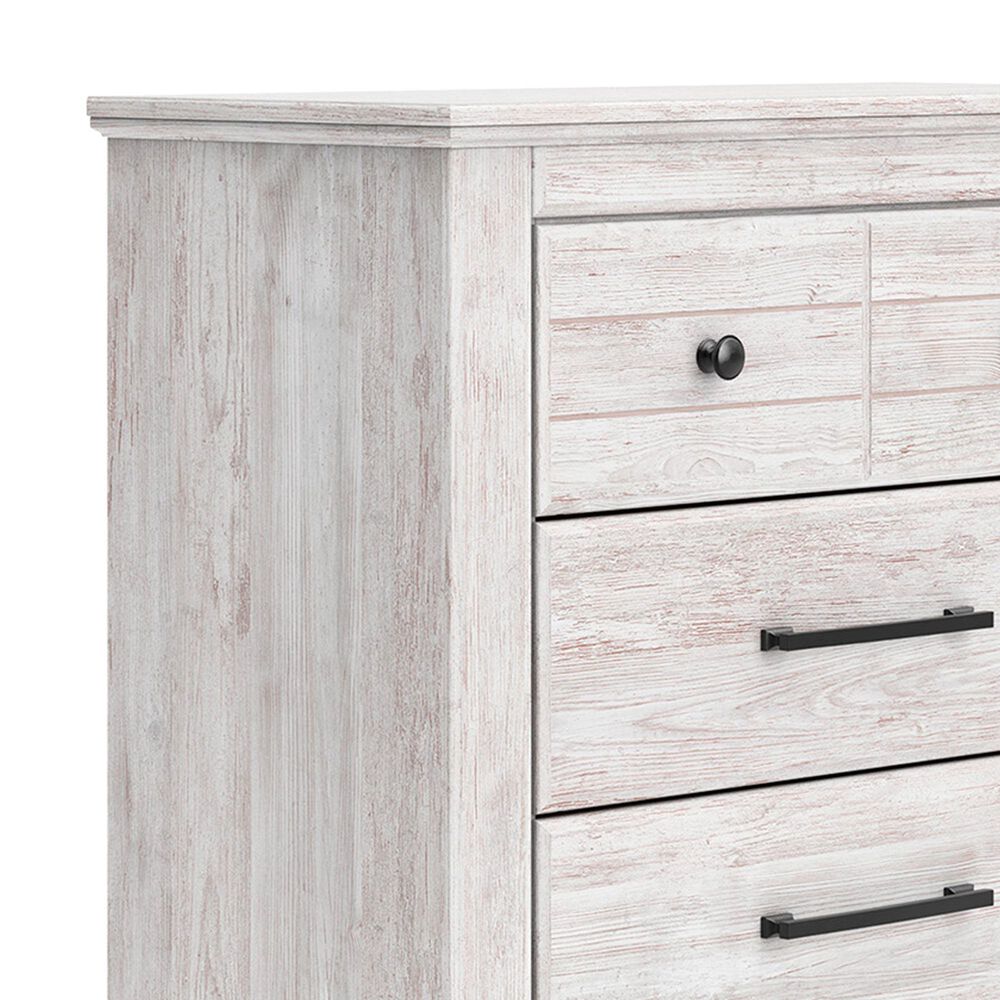 Ashley Makidern 5 Drawer Chest in Whitewash, , large