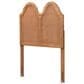 Baxton Studio Tobin Twin Arched Headboard in Ash Walnut, , large