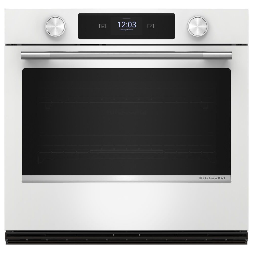 KitchenAid 30" Single Wall Oven with Assisted Cook Cycles in White, , large